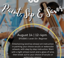 Paint, Sip & Savor With Kris Walker & Kathy McGill