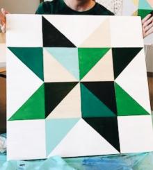 quilt block painting