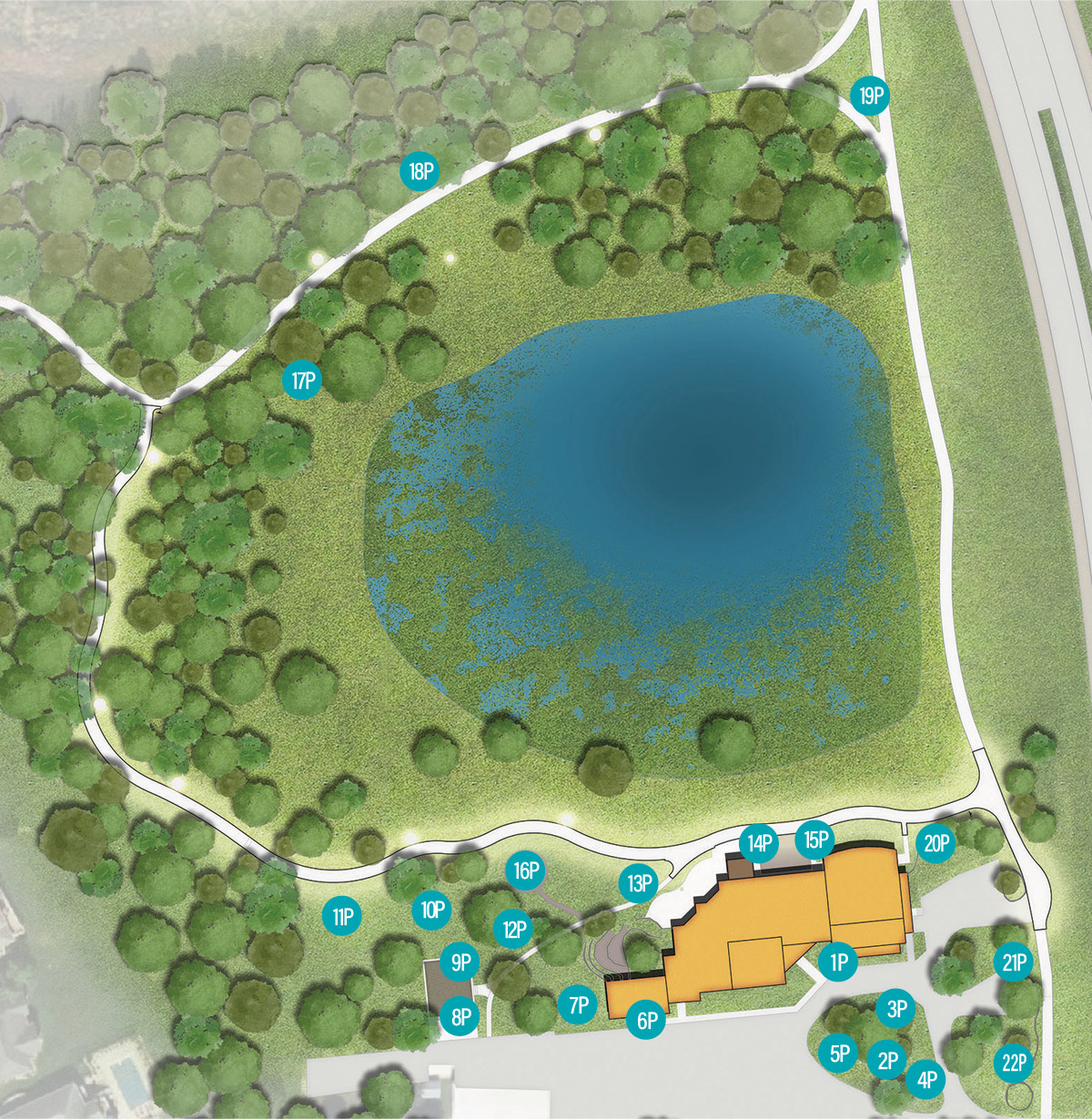 Pearson Lakes Art Center Outdoor Sculpture Park Map