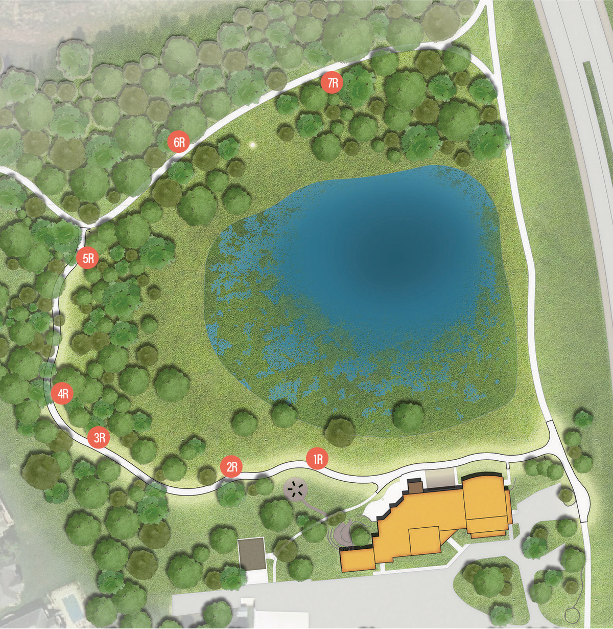 Pearson Lakes Art Center Outdoor Sculpture Map Rotating Exhibits