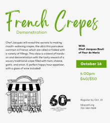 French Crepes with Four de Marie Bakery
