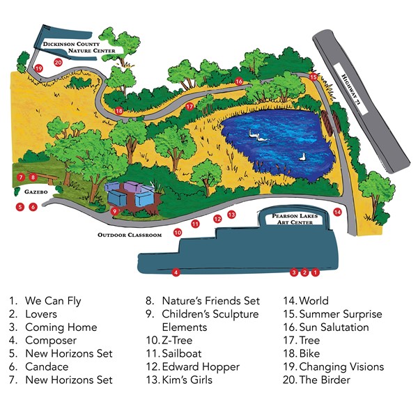 Outdoor Sculpture Trail Map