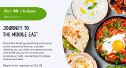 Mediterranean Dinner Series | October 30: Journey to The Middle East