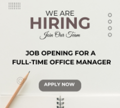 Job opening for a full-time Office Manager